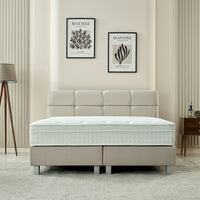 Boxspring Vida Velvet Beige – 140x200 cm