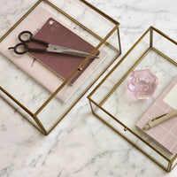 Gem-kandelaars roze/grijs (set van 2) - afbeelding 2