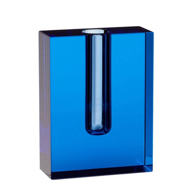 Blaue Blockvase