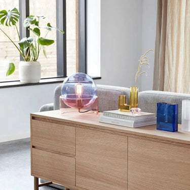 Blaue Blockvase