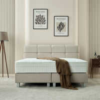 Boxspring Vida Velvet Beige – 160x200 cm
