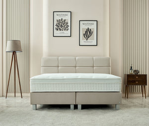 Boxspring Vida Velvet Beige – 180x200 cm