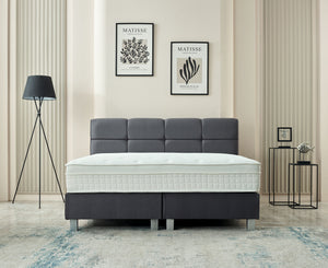 Boxspring Vida Velvet Antraciet – 140x200 cm