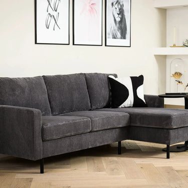 3-zitsbank chaise longue - RIB Antraciet