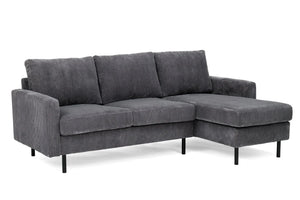 3-zitsbank chaise longue - RIB Antraciet