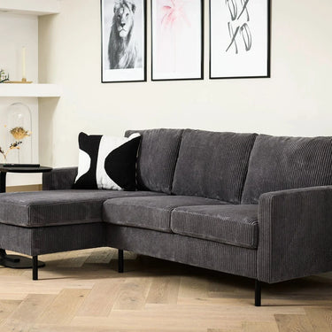 3-zitsbank chaise longue - RIB Antraciet