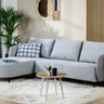 3-zits hoekbank met ovale lounge L+R - Urban Grijs hoekbank l+r - 240 cm breed - Mooier Thuis