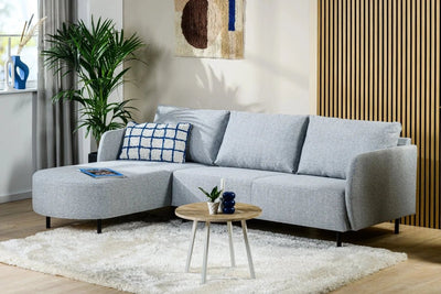 Urban 3-zits bank met ovale lounge L+R - Hygge Lichtgrijs