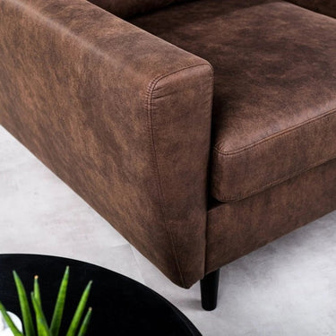 3-zits hoekbank L+R - Savannah Bruin