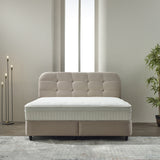 Opbergboxspring Rondo Beige – 160x200 cm - velvet en metaal - Mooier Thuis