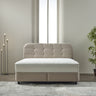 Opbergboxspring Rondo Beige – 160x200 cm - velvet en metaal - Mooier Thuis