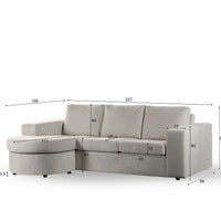 MT Loft 3-zitsbank chaise longue - Lord Beige - Mooier Thuis