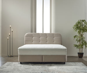 Opbergboxspring Rondo Beige – 180x200 cm