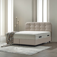 Opbergboxspring Rondo Beige – 180x200 cm