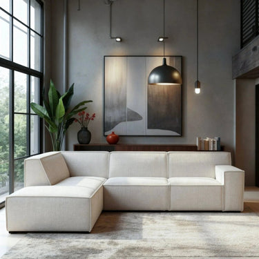 3-zits hoekbank links - Cremona 2 Beige