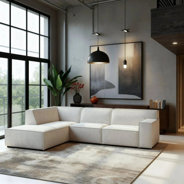 3-zits hoekbank links - Cremona 2 Beige