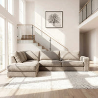 MT Loft Easton 3-zits hoekbank links - Silencio Beige - Mooier Thuis