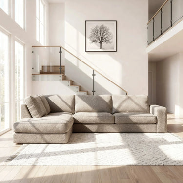 Easton 3-Sitzer Ecksofa links - Silencio Beige