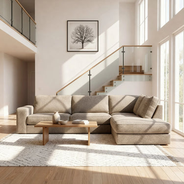 Easton 3-Sitzer Ecksofa rechts - Silencio Beige