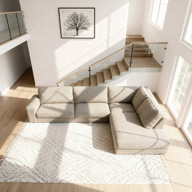 Easton 3-Sitzer Ecksofa rechts - Silencio Beige