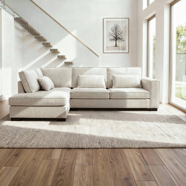 Addison 3-zits hoekbank links - Cremona 2 Beige