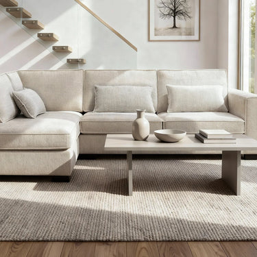 Addison 3-zits hoekbank links - Cremona 2 Beige
