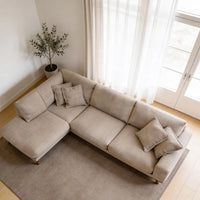 MT Loft Harper 3-zits hoekbank links - Silencio Lichtbruin - Mooier Thuis