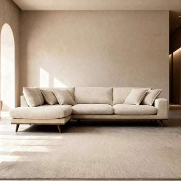 Harper 3-zits hoekbank links - Silencio Beige