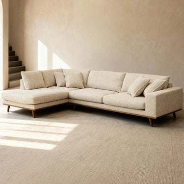 Harper 3-zits hoekbank links - Silencio Beige