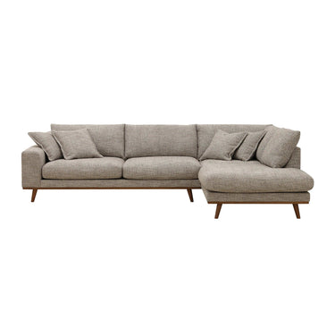 Harper 3-Sitzer Ecksofa rechts - Silencio Hellbraun