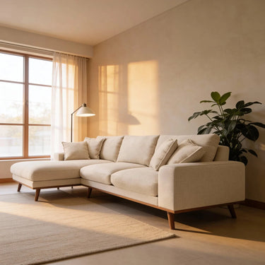 Harper 3-zits chaise longue links - Silencio Beige