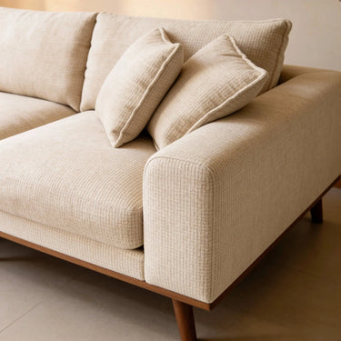 Harper 3-zits chaise longue links - Silencio Beige