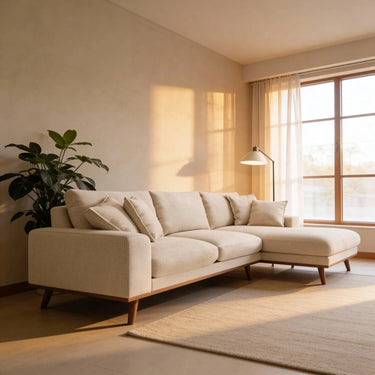 Harper 3-zits chaise longue rechts - Silencio Beige