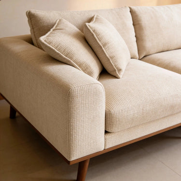 Harper 3-zits chaise longue rechts - Silencio Beige