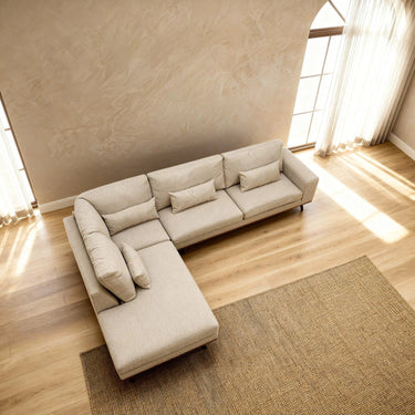 Paloma 3-zits hoekbank links - Borg Beige