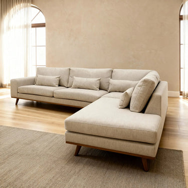 Paloma 3-zits hoekbank rechts - Borg Beige