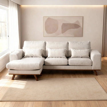 Japandi 3-Sitzer Chaiselongue - Grande Beige