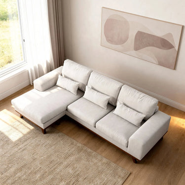 Japandi 3-Sitzer Chaiselongue - Grande Beige