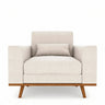 Japandi fauteuil - Grande Beige - 122 cm breed - Mooier Thuis