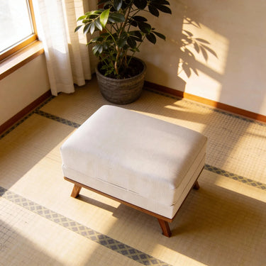 Japandi poef - Melva Beige