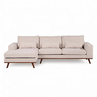 Japandi 3-zits hoekbank links - Grande Beige - Mooier Thuis