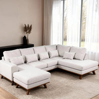 MT Loft Japandi 3-zits chaise longue rechts - Melva Beige