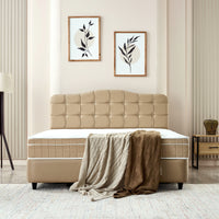 Opbergboxspring Marrakech Kunstleer Beige – 160x200 cm