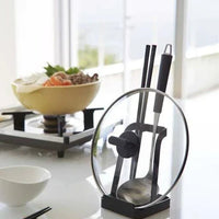 Yamazaki Tower Lepel- en dekselstandaard - Zwart - afbeelding 2
