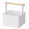 Yamazaki keukenkast organizer vierkante opbergkist klein - wit - 13 cm breed - Mooier Thuis