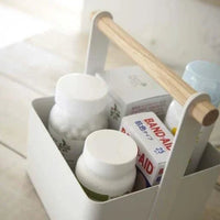 Yamazaki keukenkast organizer vierkante opbergkist klein - wit