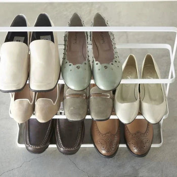 Yamazaki Tower Schuhregal breit - Weiß
