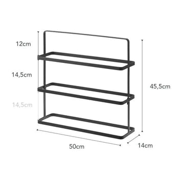 Yamazaki Tower Schuhregal, breit - Schwarz