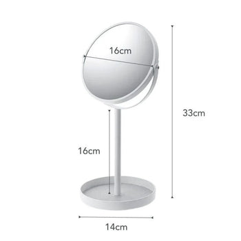 Yamazaki Tower Zubehörhalter mit Spiegel – Weiß