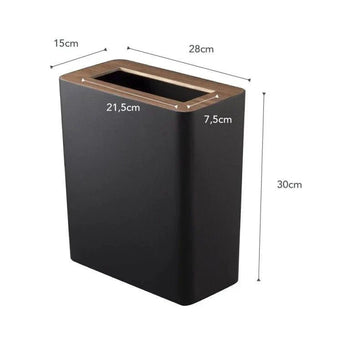 Yamazaki Rin quadratischer Abfalleimer – schwarz